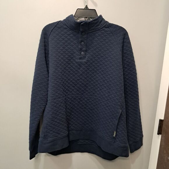 Eddie Bauer sweater men's XXL snap closure quilted warm winter classic cozy - Picture 1 of 8